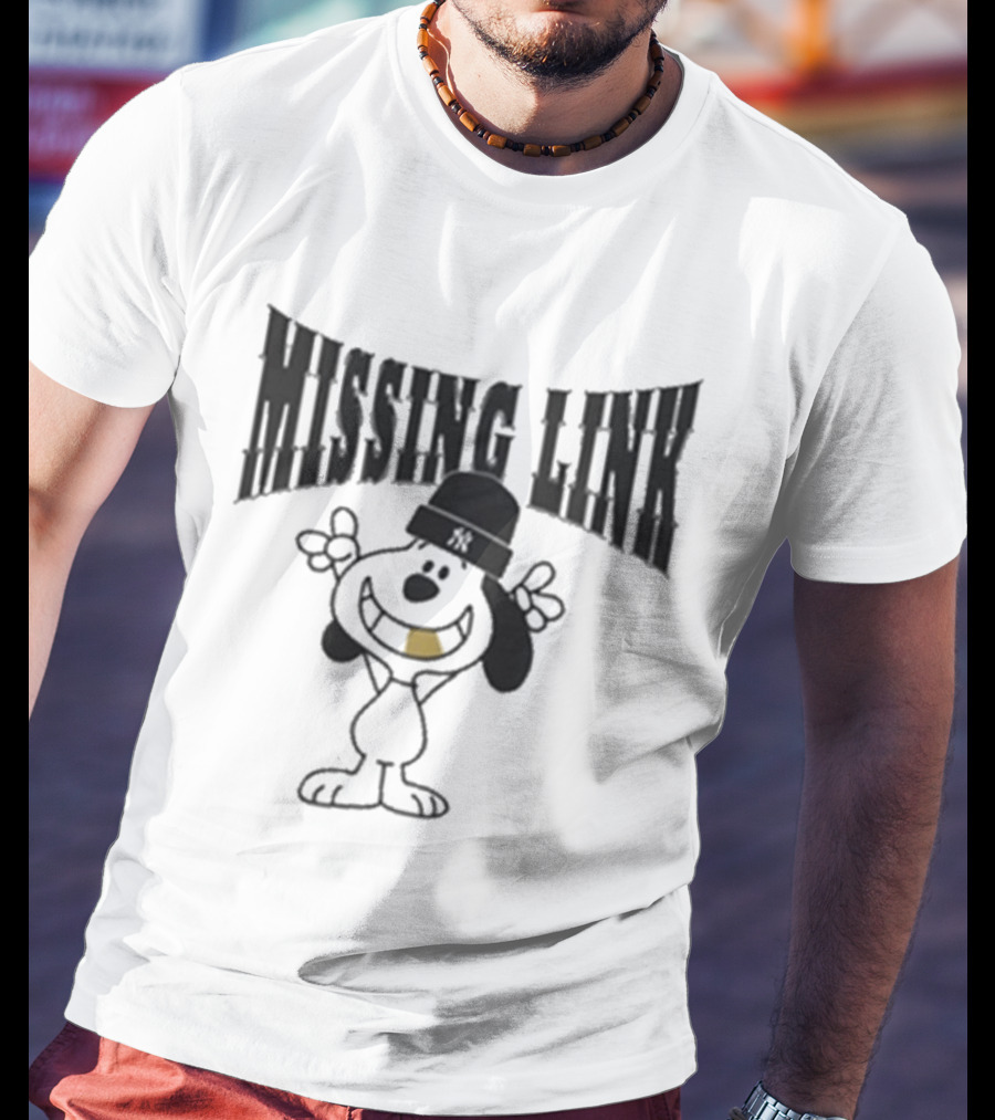 Missing Link Hip Hop Inspired Character With Gold Tooth Beanie T-Shirt