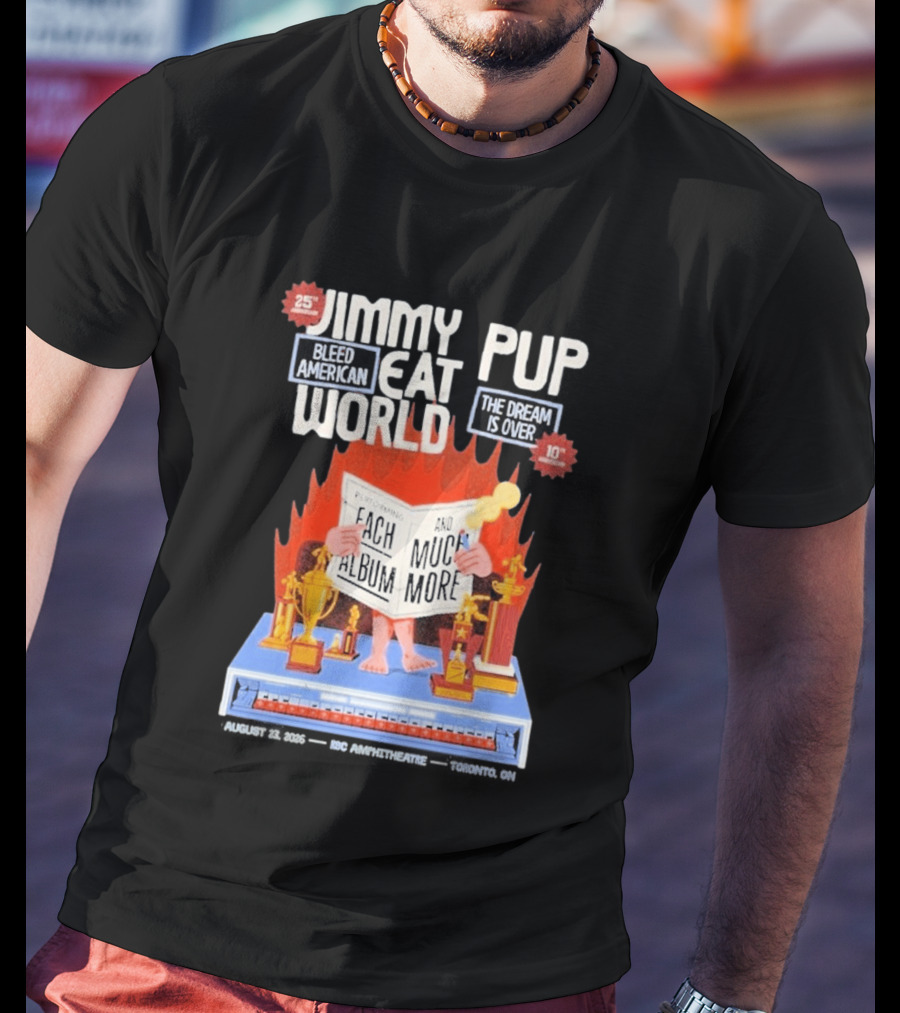 Jimmy Eat World Pup Bleed American The Dream Is Over Performing Each Album And Much More 25 Toronto T-Shirt