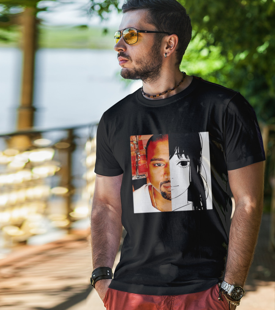 Chainsaw Man Asa Mitaka Kanye West YeAsa Split Face T-Shirt
