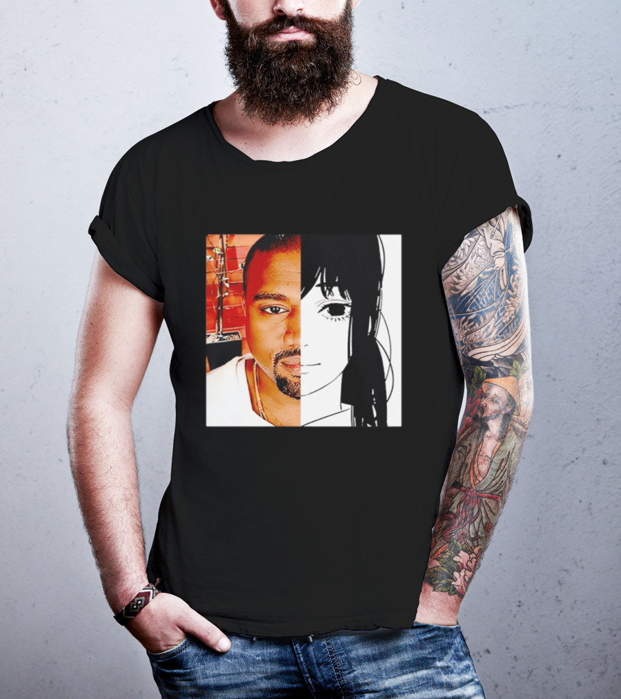 Chainsaw Man Asa Mitaka Kanye West YeAsa Split Face T-Shirt