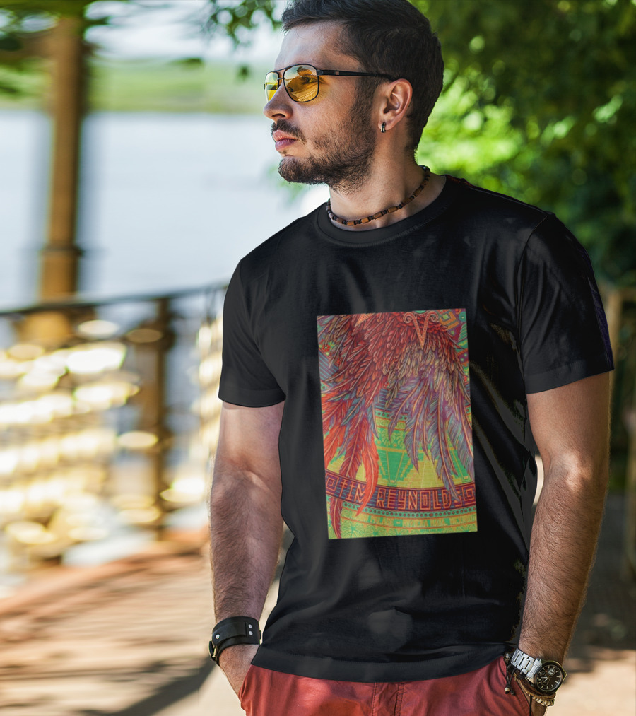 Dave Matthews Band 2026 Mexico Tim Reynolds Vibrant Feather T-Shirt