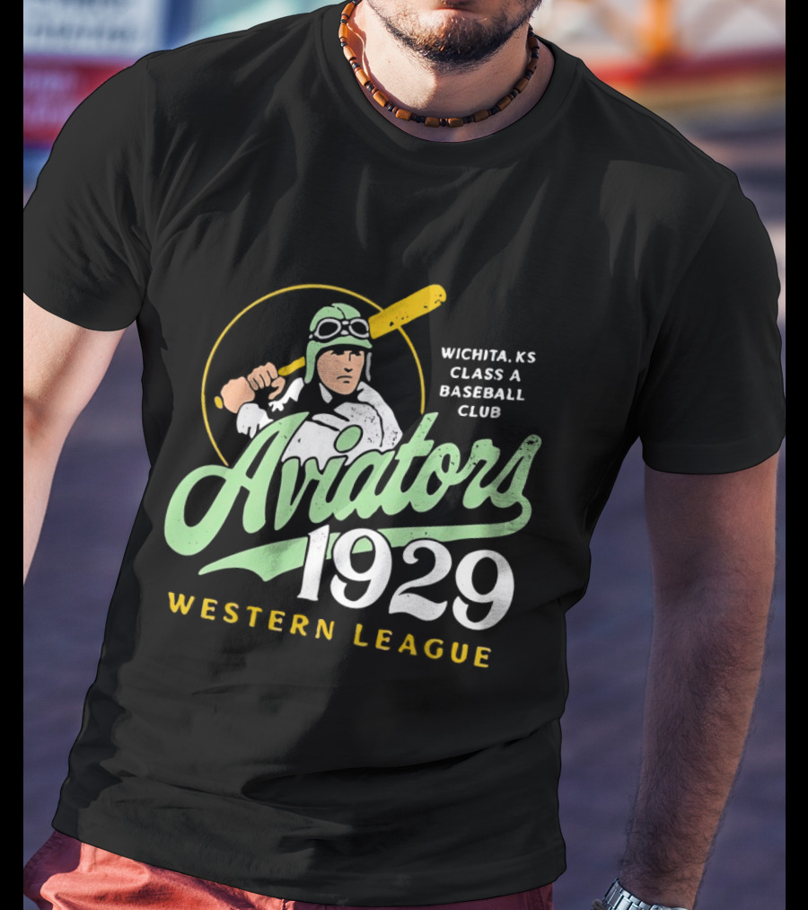 Wichita KS Aviators 1929 Western League Baseball Club T-Shirt