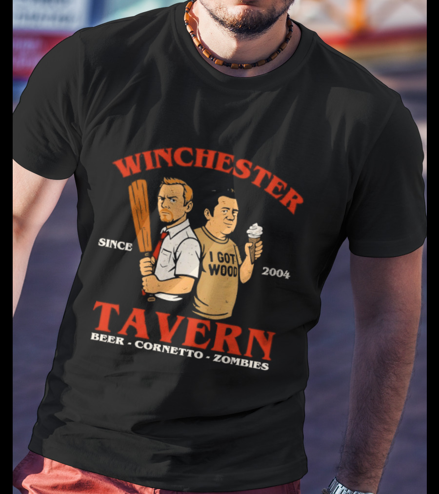 Winchester Tavern Beer Cornetto Zombies Since 2004 T-Shirt