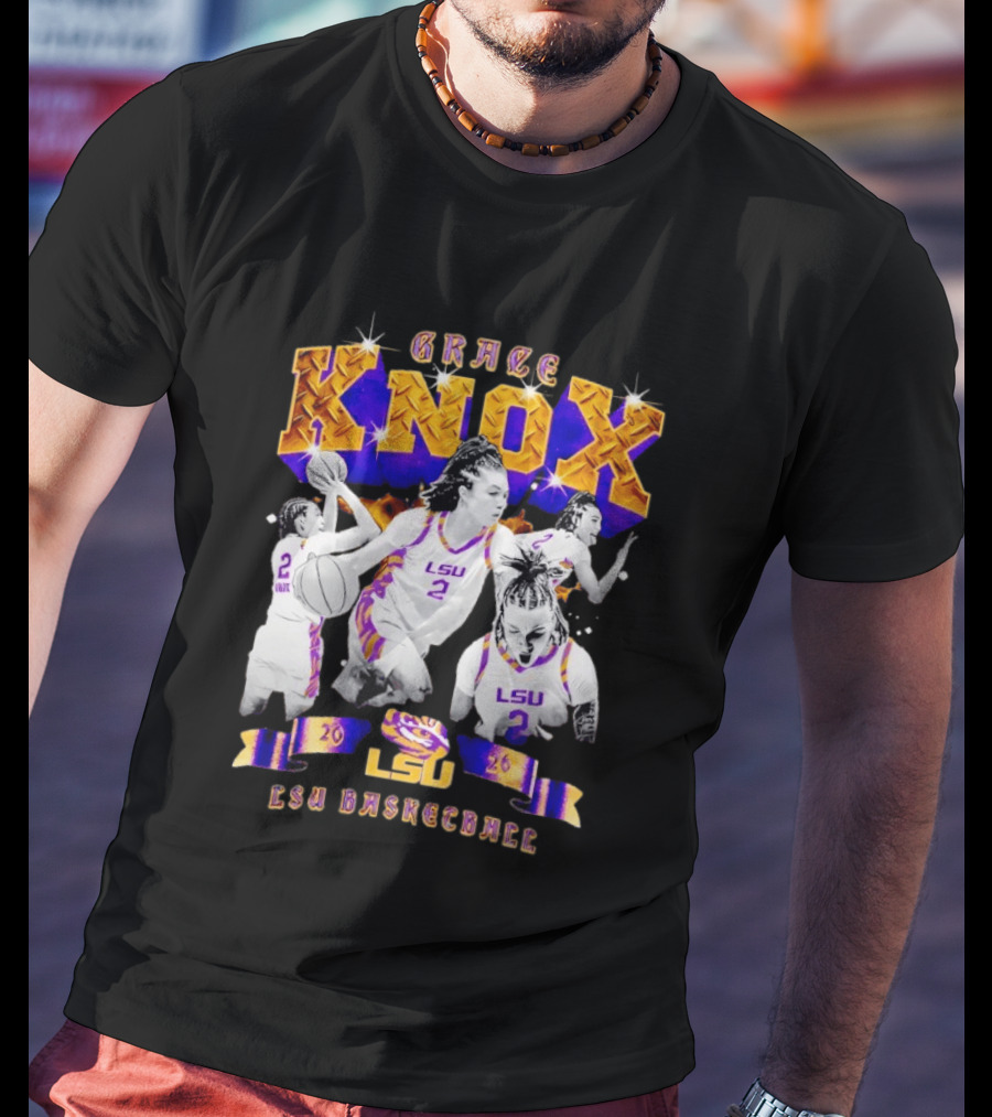 Grace Knox LSU Basketball 2026 90s T-Shirt