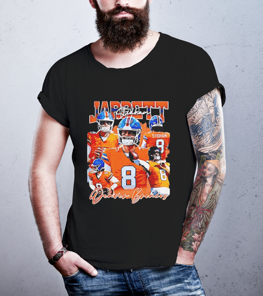 Jarrett Stidham Denver Broncos Football Number 8 Player Highlights T-Shirt