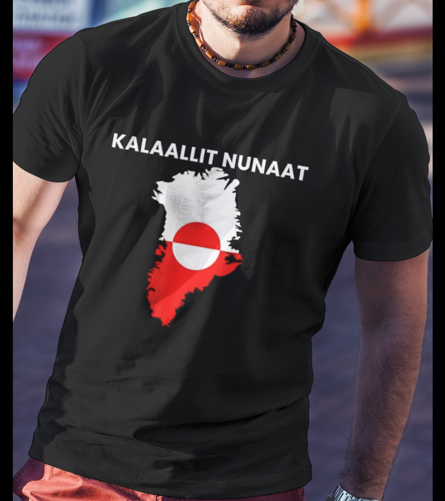 Kalaallit Nunaat Greenland Sovereignty National Flag Map T-Shirt