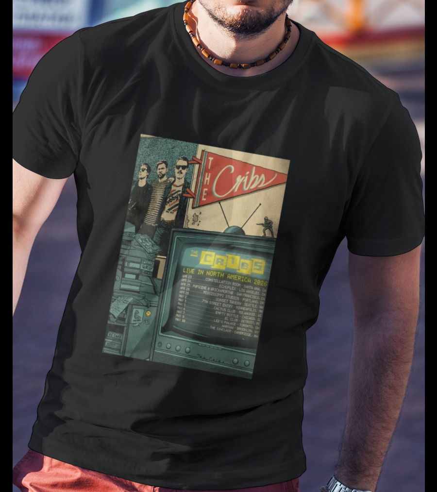 The Cribs Live In North America 2026 Tour Dates And Venue Locations T-Shirt