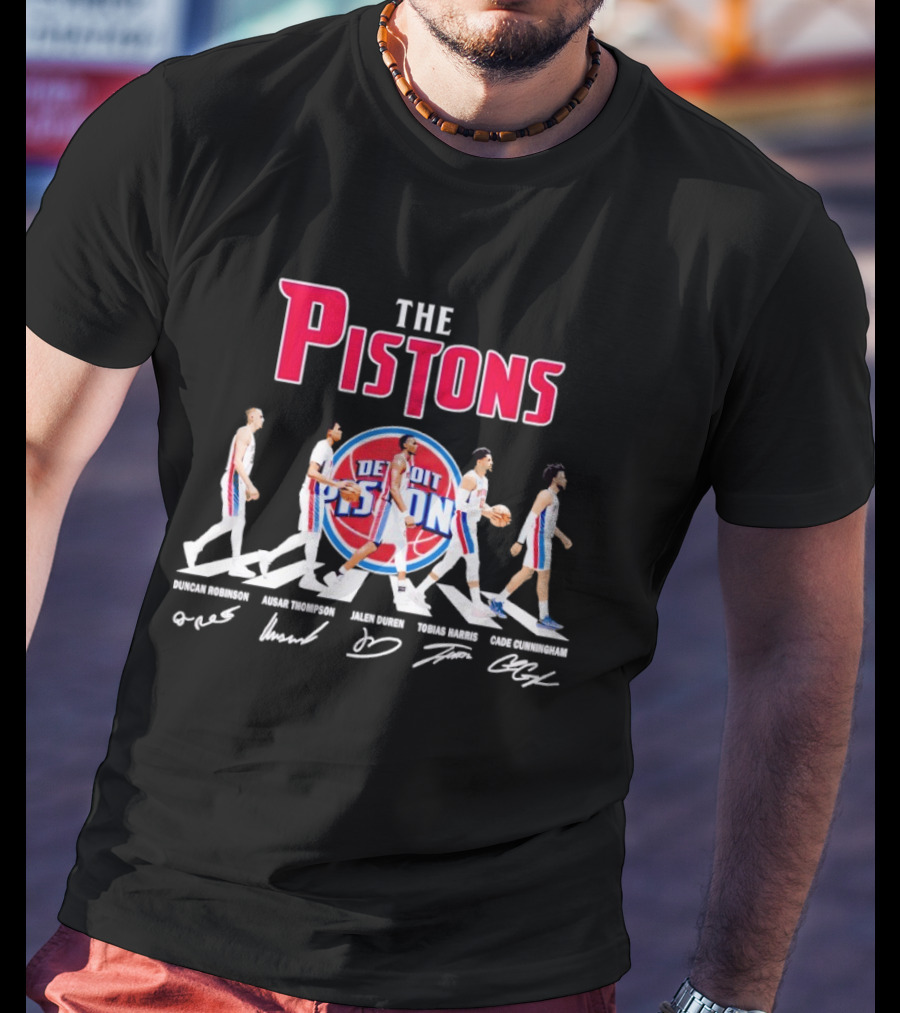 The Pistons Abbey Road Detroit Basketball Signatures T-Shirt