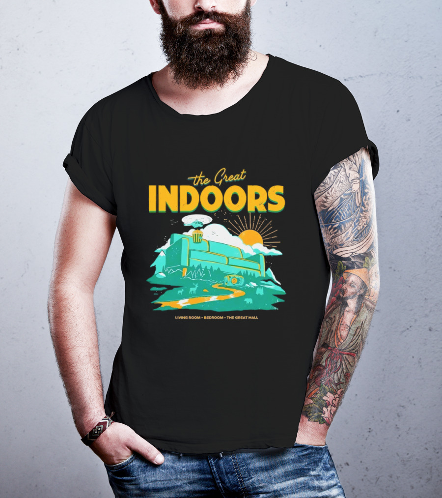 The Great Indoors Living Room Bedroom The Great Hall Couch Nature Sun T-Shirt