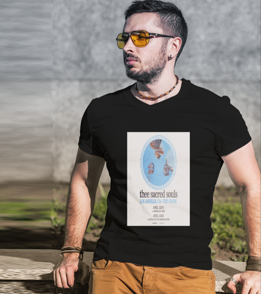 Thee Sacred Souls Los Angeles CA The Greek April 22nd 23rd Special Guest The Womack Sisters T-Shirt
