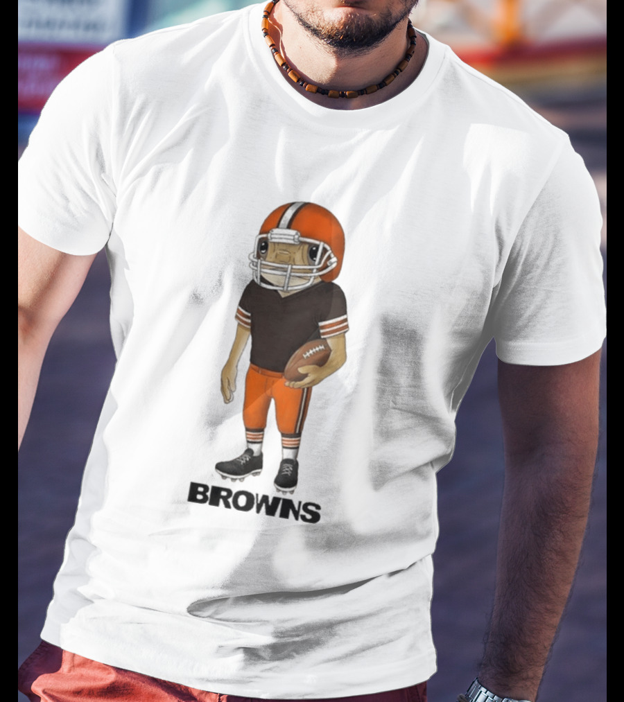 Bad Bunny Cleveland Browns Concho Helmet Mascot Browns T-Shirt