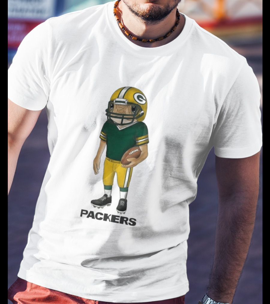 Bad Bunny Green Bay Packers Cartoon Helmet T-Shirt