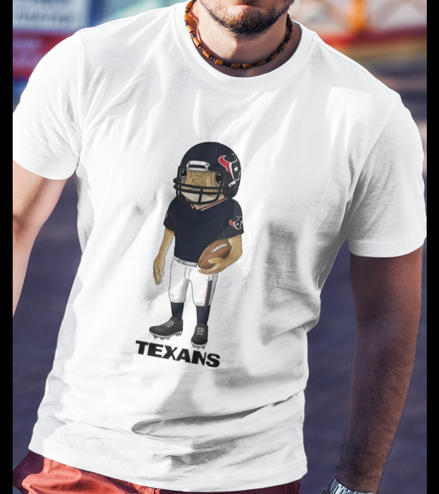 Bad Bunny Houston Texans Football Helmet Concho T-Shirt