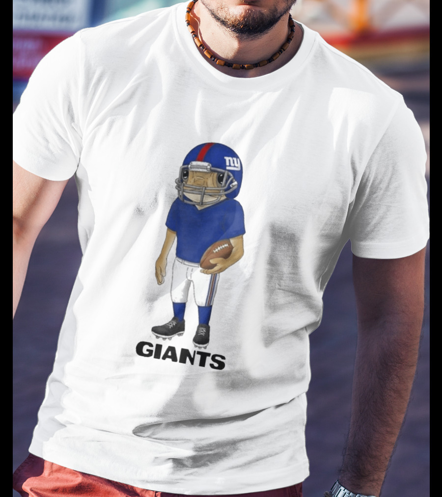 Bad Bunny New York Giants Football Character Concho Helmet Giants T-Shirt