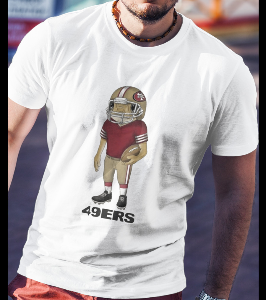 Bad Bunny San Francisco 49ers Football Helmet T-Shirt