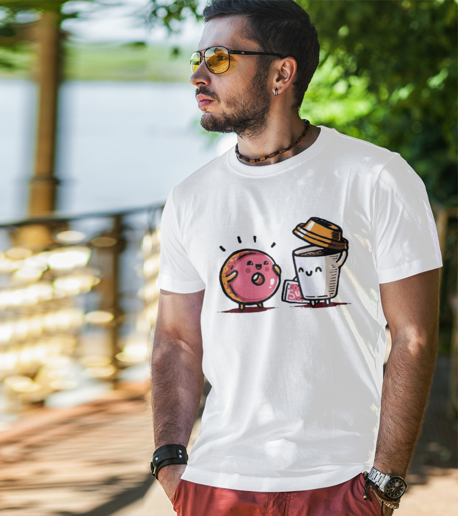 Donut And Coffee A Match Made In Heaven You Donut Know How Much I Love You T-Shirt