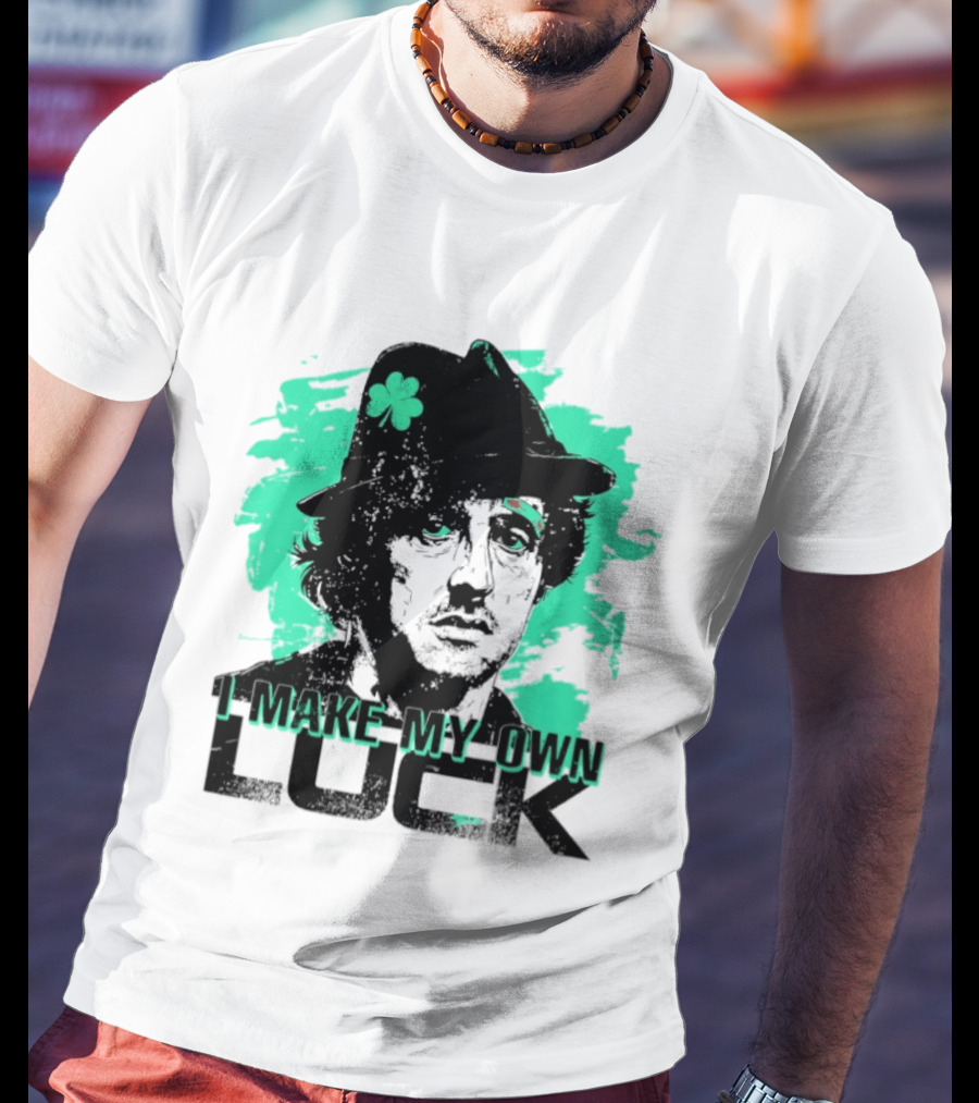 I Make My Own Luck Shamrock Hat Rocky T-Shirt