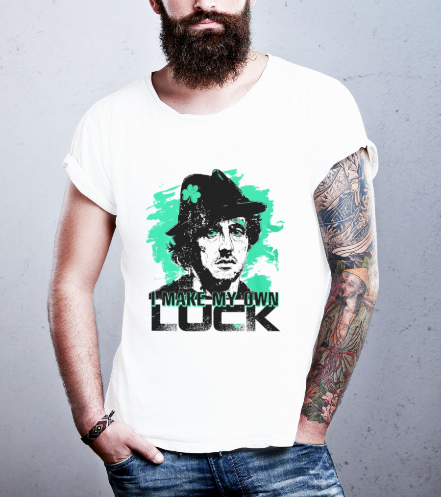 I Make My Own Luck Shamrock Hat Rocky T-Shirt