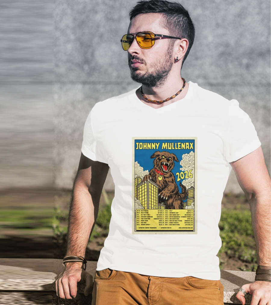 Johnny Mullenax 2026 Tour Monster Austin Key West Houston Jacksonville San Diego Savannah Springfield Sutton T-Shirt