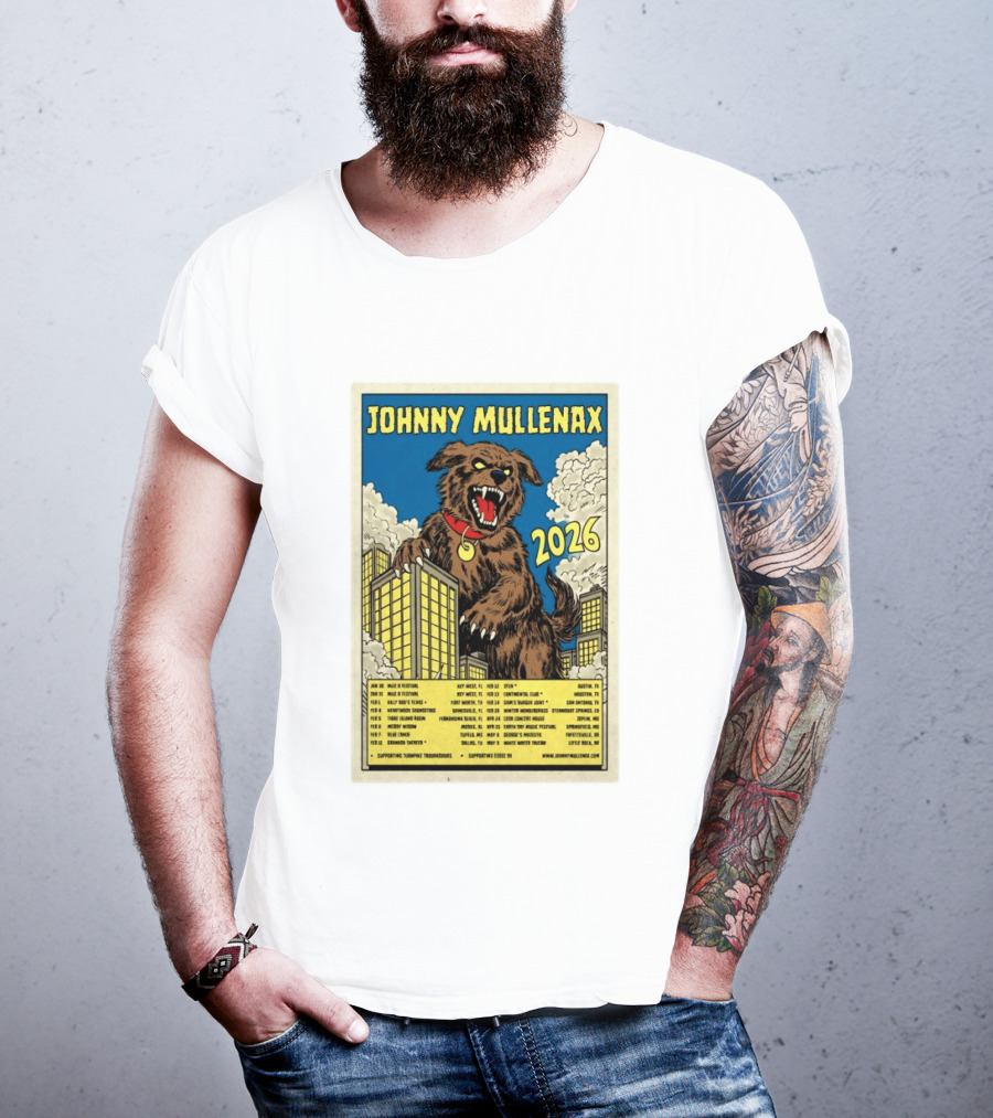 Johnny Mullenax 2026 Tour Monster Austin Key West Houston Jacksonville San Diego Savannah Springfield Sutton T-Shirt