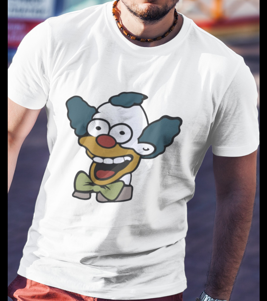 Krusty The Clown Smiling Face Cartoon T-Shirt