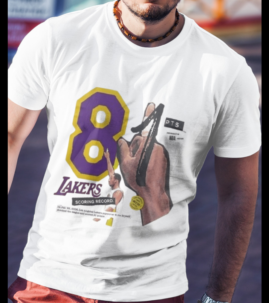 Los Angeles Lakers 81 Points Scoring Record Kobe Bryant 20th Anniversary T-Shirt