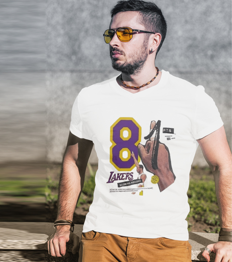 Los Angeles Lakers 81 Points Scoring Record Kobe Bryant 20th Anniversary T-Shirt