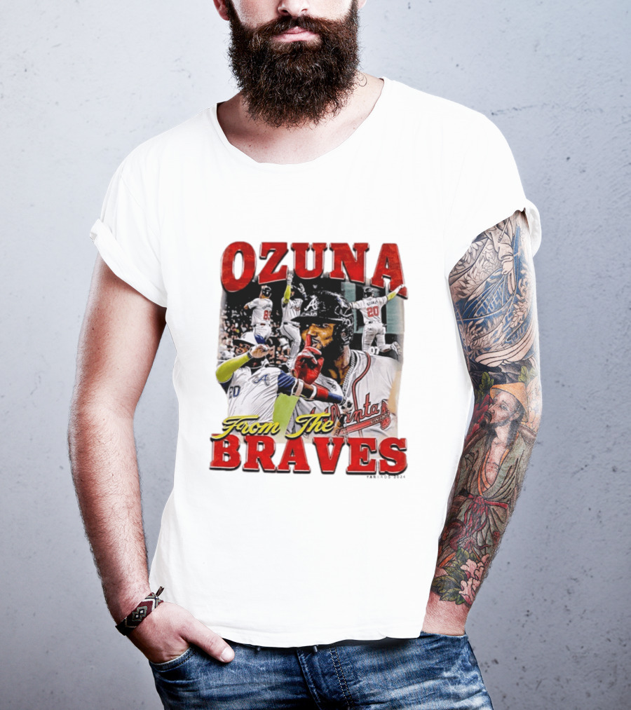 Ozuna Atlanta Braves 20 Baseball Celebration T-Shirt