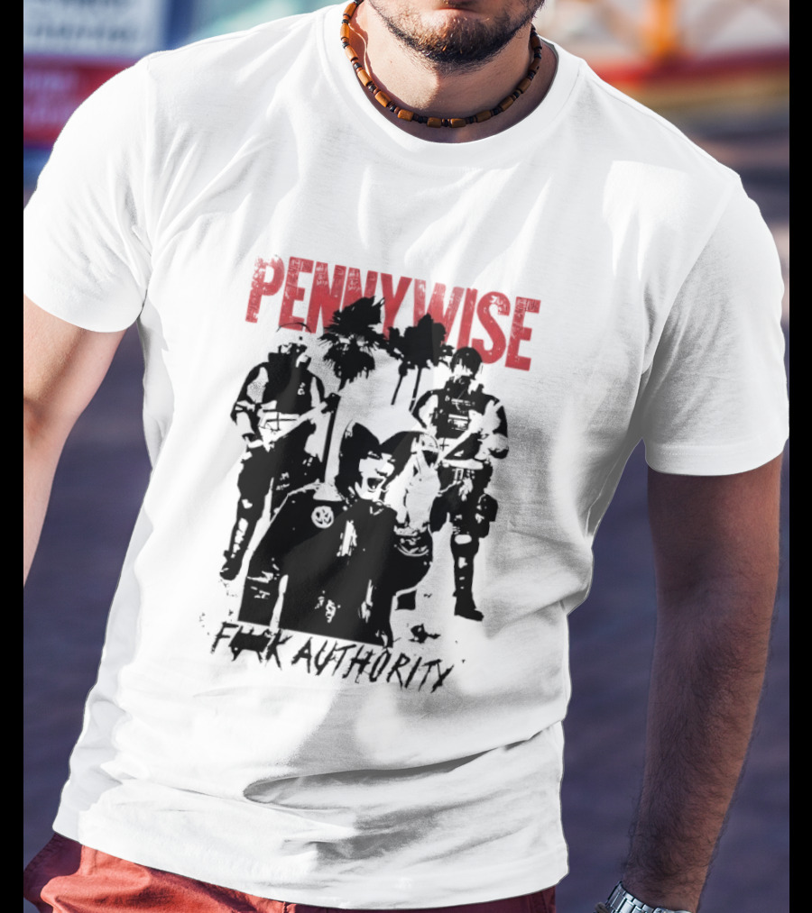Pennywise Fuck Authority Military Soldiers And Clowns T-Shirt