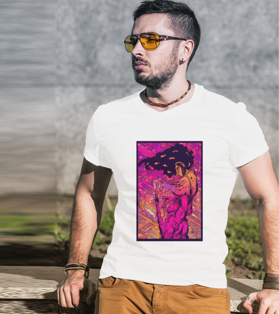 Third Eye Samurai Not All Who Wander Are Lost But I Am Psychedelic Fantasy Scene T-Shirt