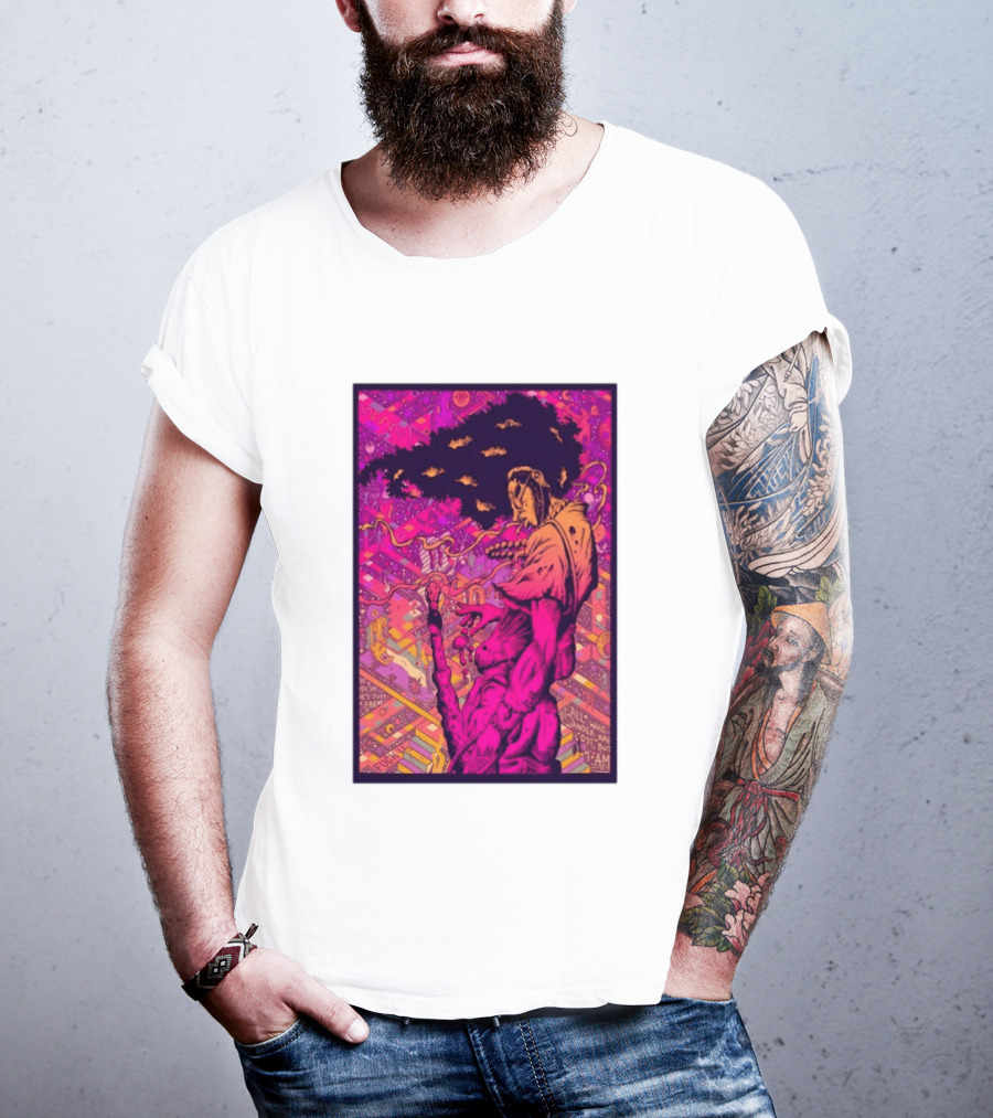 Third Eye Samurai Not All Who Wander Are Lost But I Am Psychedelic Fantasy Scene T-Shirt