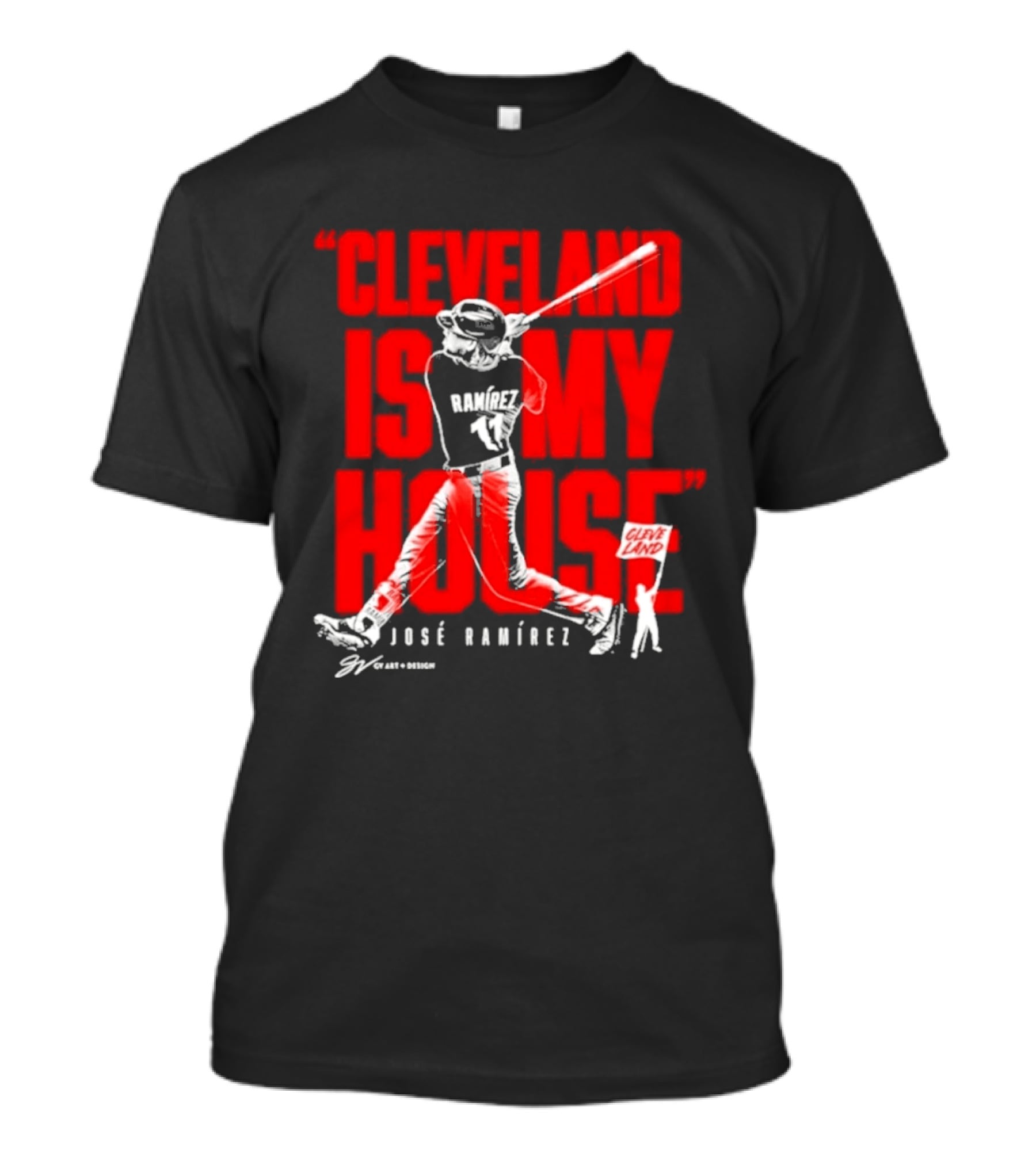 Cleveland Is My House José Ramírez Baseball Player Guardians T-Shirt