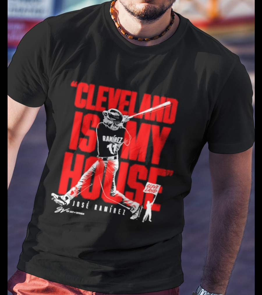 Cleveland Is My House José Ramírez Baseball Player Guardians T-Shirt