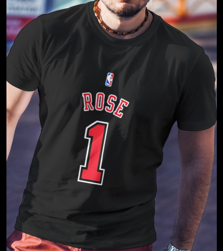 Rose #1 NBA Chicago Bulls Derrick Basketball T-Shirt