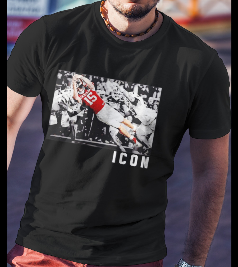 ICON Indiana Hoosiers Football Number 15 Action Play T-Shirt