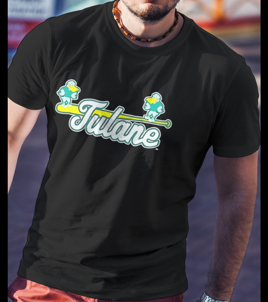 Tulane Green Wave Baseball Team Bat Spirit T-Shirt