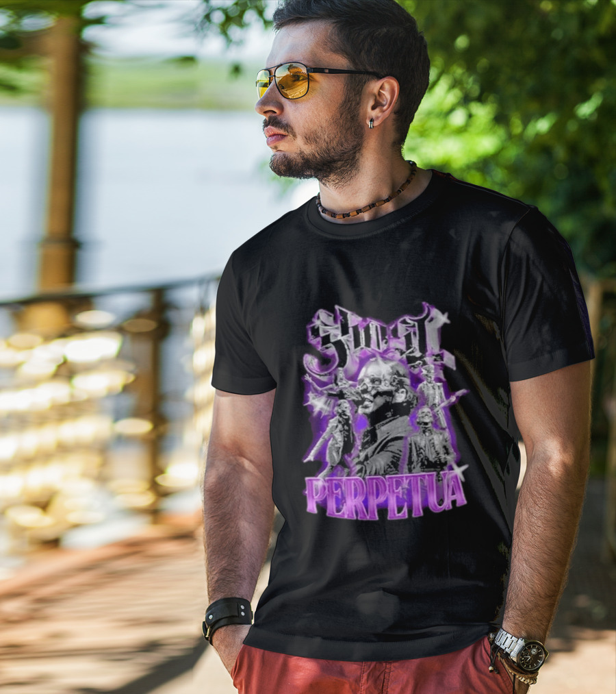 Ghost Perpetua 2026 Band Members Purple Goth Aesthetic T-Shirt