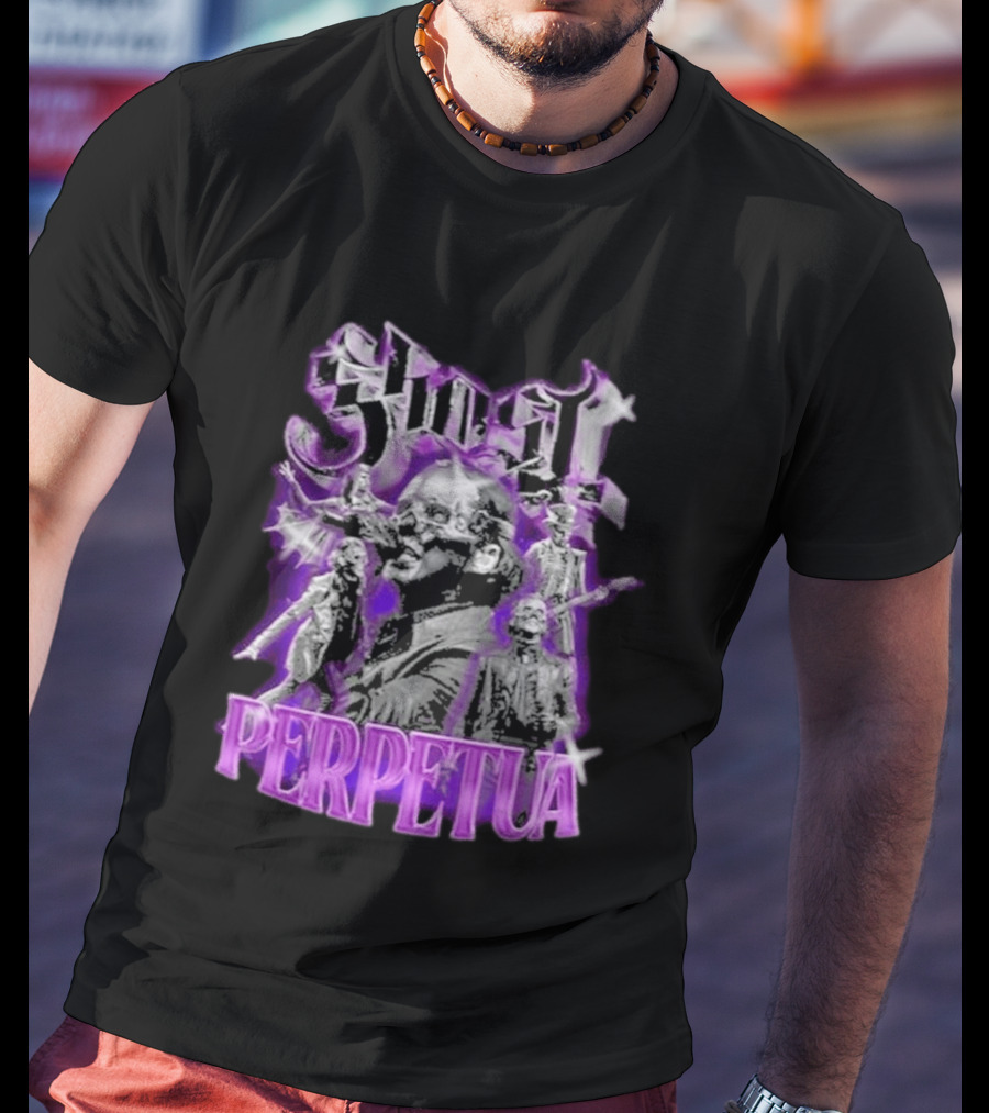 Ghost Perpetua 2026 Band Members Purple Goth Aesthetic T-Shirt