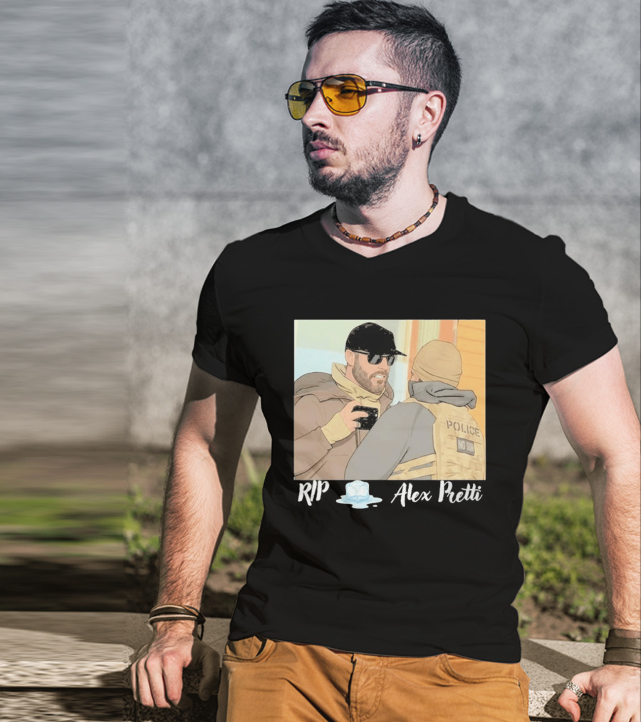 RIP Alex Pretti Melting Ice Justice For Alex Pretti Abolish ICE T-Shirt