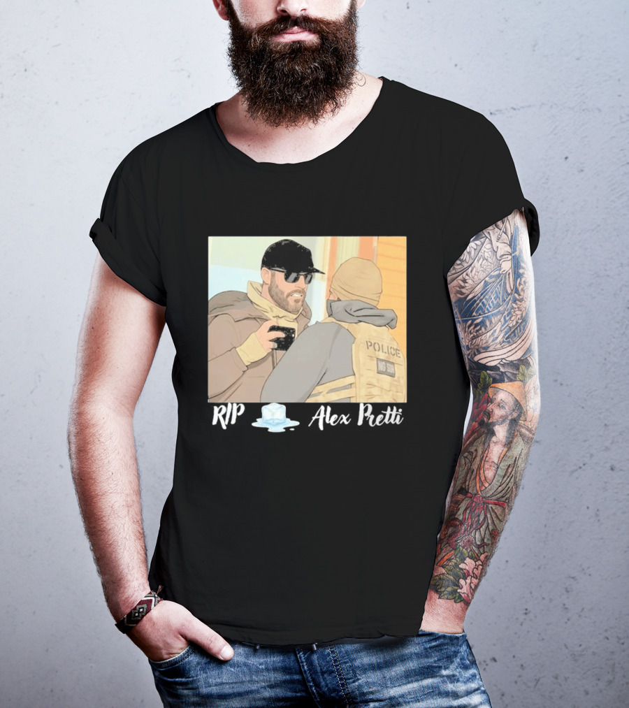 RIP Alex Pretti Melting Ice Justice For Alex Pretti Abolish ICE T-Shirt