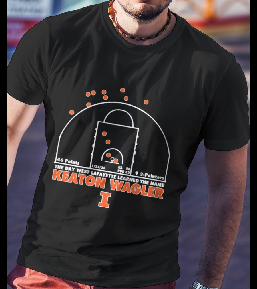 Illinois Fighting Illini Keaton Wagler West Lafayette Basketball Moment T-Shirt