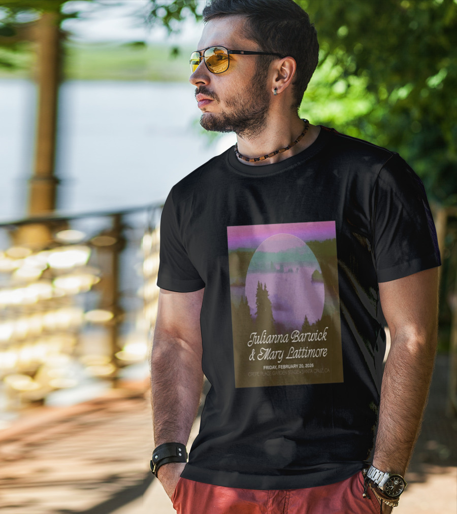 Julianna Barwick Mary Lattimore February 20 2026 Crepe Place Garden Stage Santa Cruz CA T-Shirt