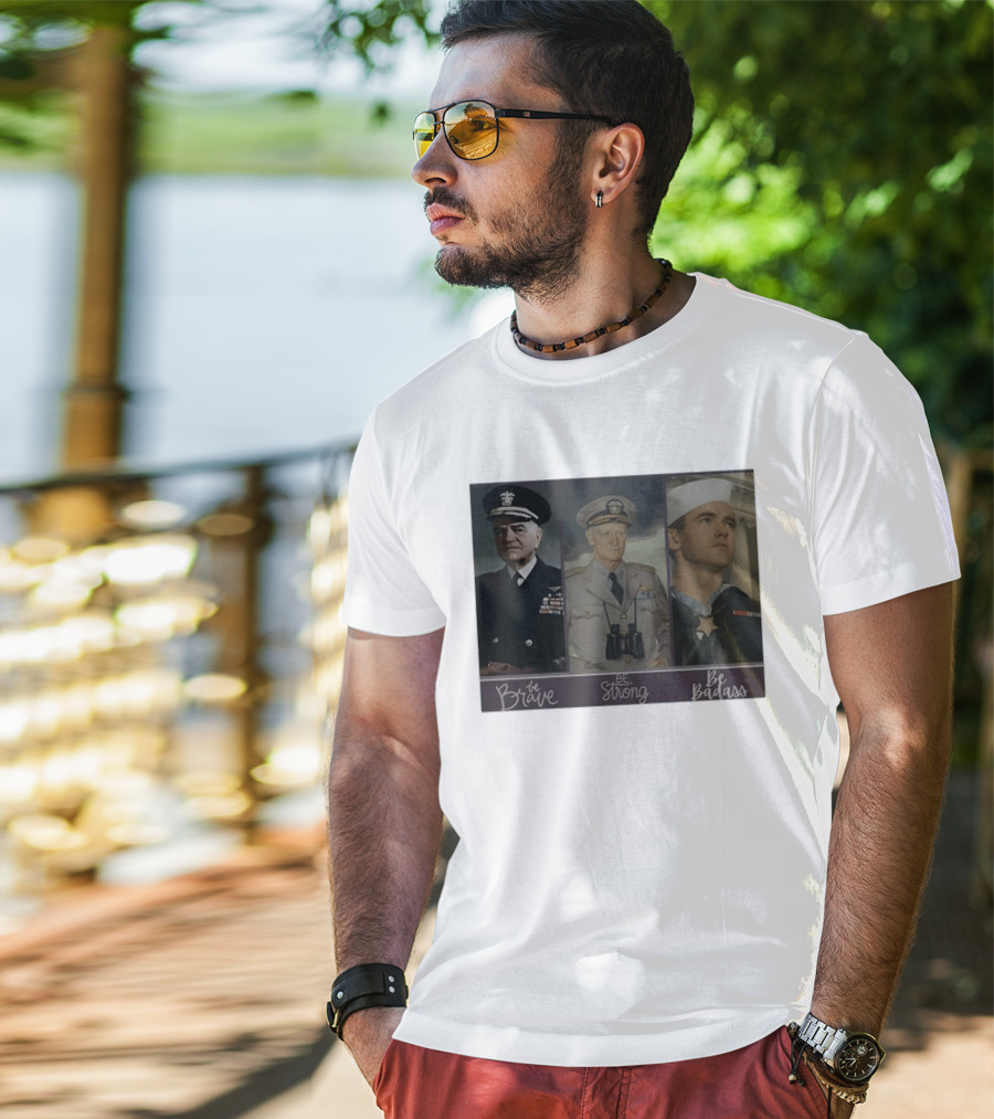 Be Brave Be Strong Be Badass Navy Legends T-Shirt