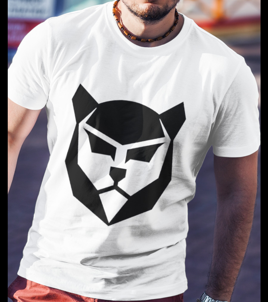 Panther Mask Baseball Geometric T-Shirt