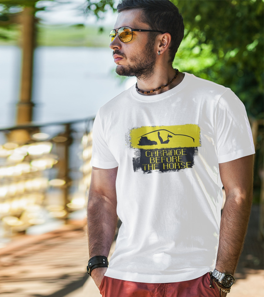 Carriage Before The Horse Yellow Car T-Shirt