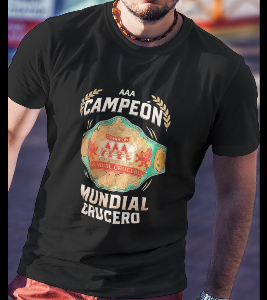 AAA Campeón Mundial Crucero Championship Belt T-Shirt