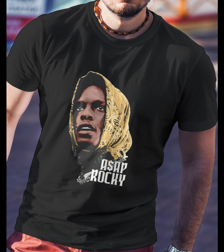 ASAP Rocky Headscarf Style Bandana Fashion Trend T-Shirt