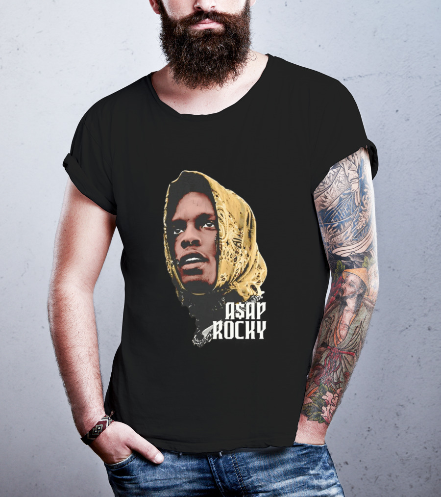 ASAP Rocky Headscarf Style Bandana Fashion Trend T-Shirt