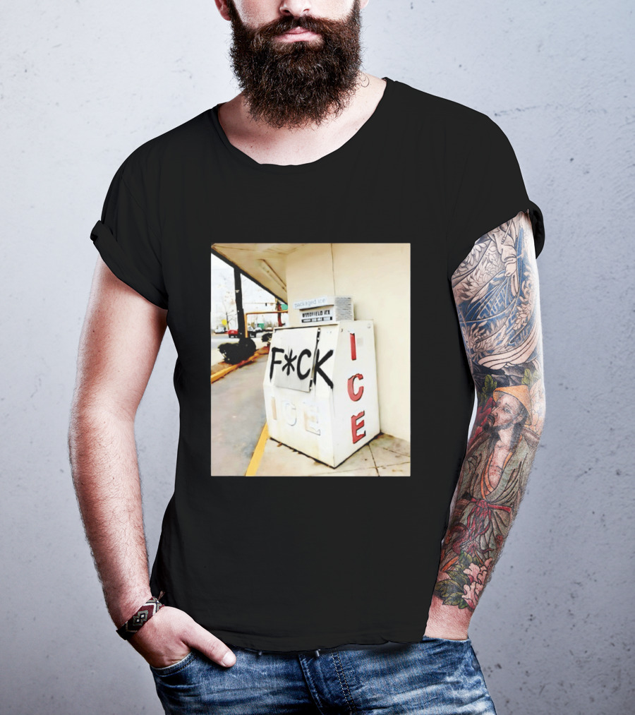 F*ck ICE Abolish ICE Message On Ice Bin T-Shirt