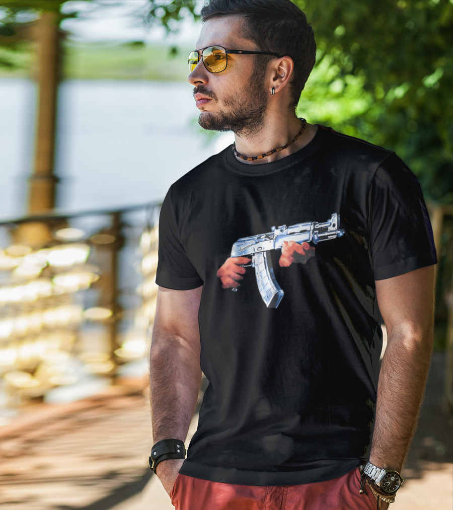 Gun Uncompromising AK 47 Illustration Ruger T-Shirt